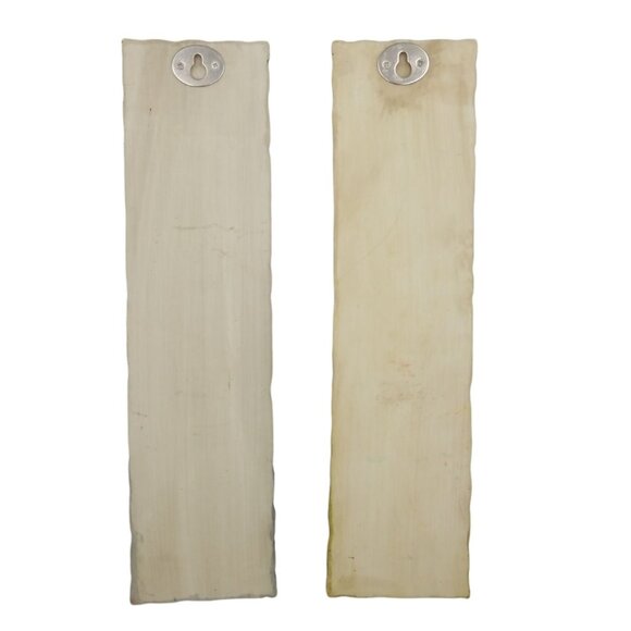 Vintage E. Smithson 3D Cat Wall Plaques - Whimsical Folk Art Decor Set of 2 - Picture 6 of 9